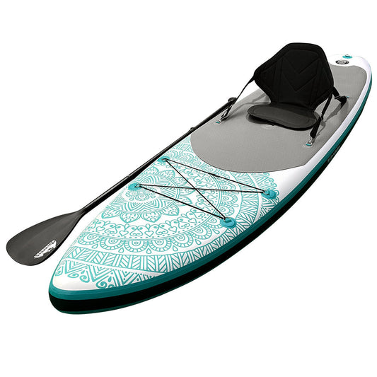 Stand Up Paddle Board Inflatable Kayak Surfboard Blue White - 10FT