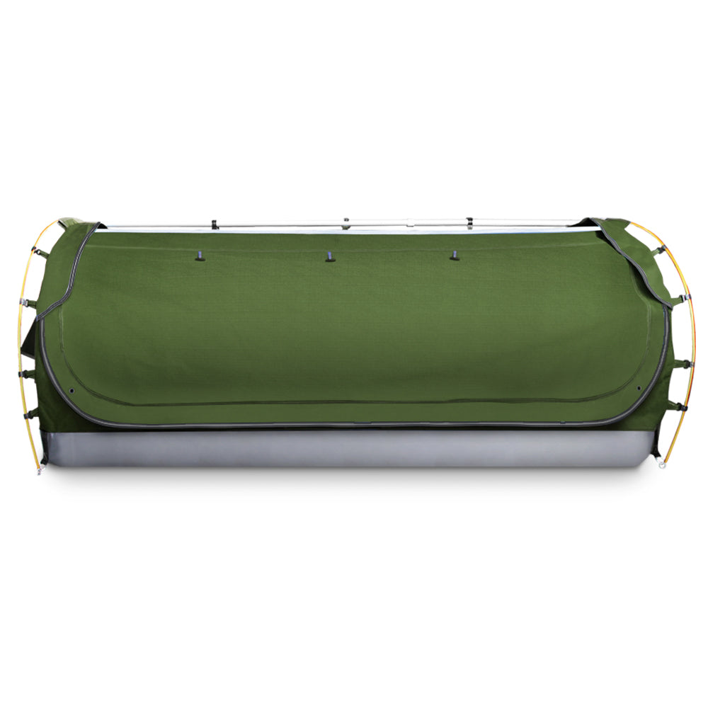 Double Camping Swags Canvas Free Standing Dome Tent - Celadon