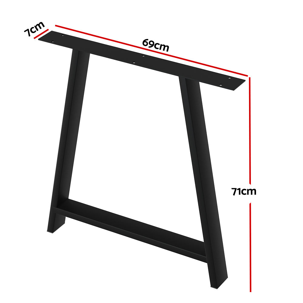 Set of 2 Table Legs Coffee Dining Table Legs DIY Metal Leg 72X50cm