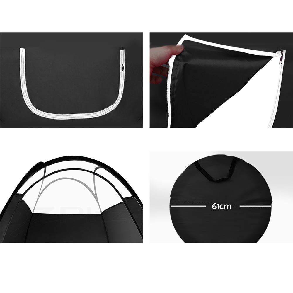 Portable Pop Up Tanning Tent - Black