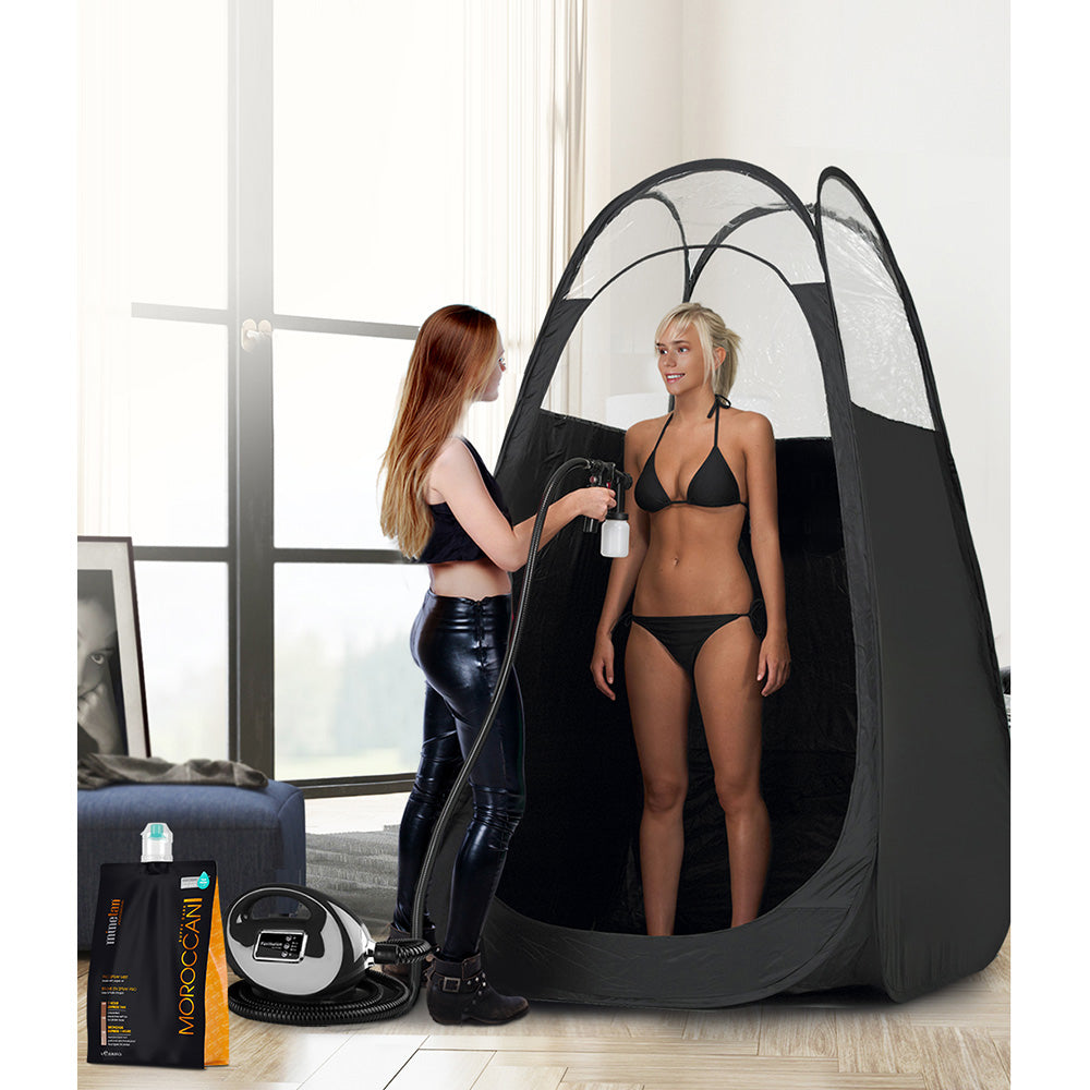Portable Pop Up Tanning Tent - Black