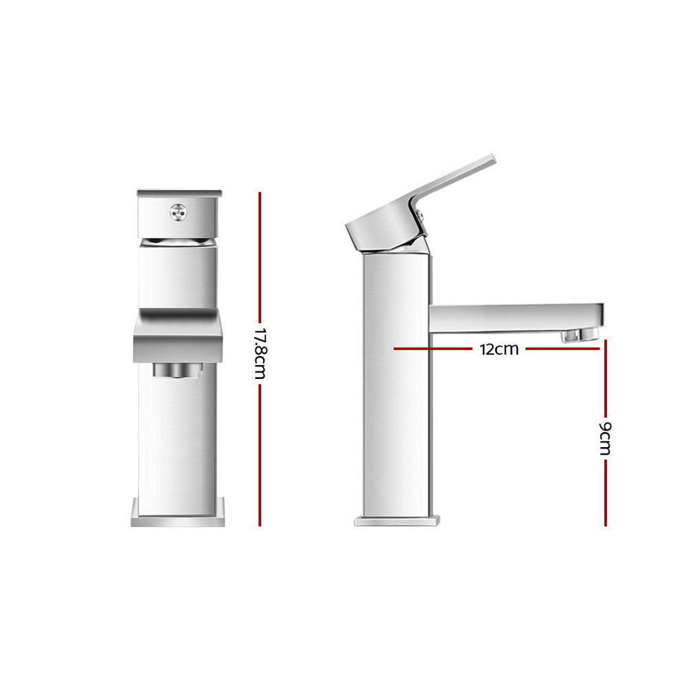 Basin Mixer Tap Faucet Bathroom Vanity Counter Top WELS Standard Brass Silver