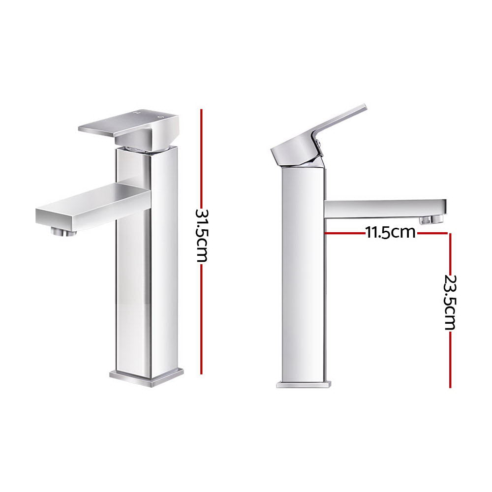 Basin Mixer Tap Faucet Silver