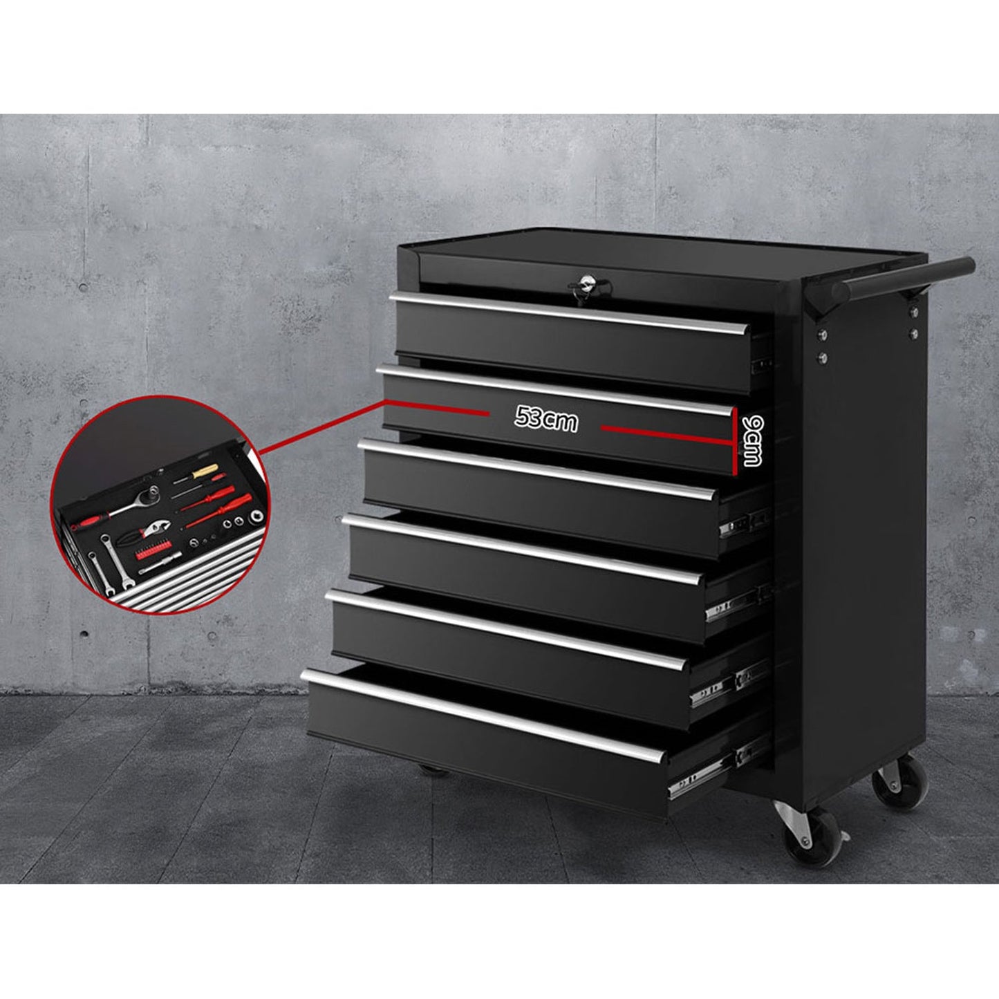 Tool Box Trolley - 6 Drawers