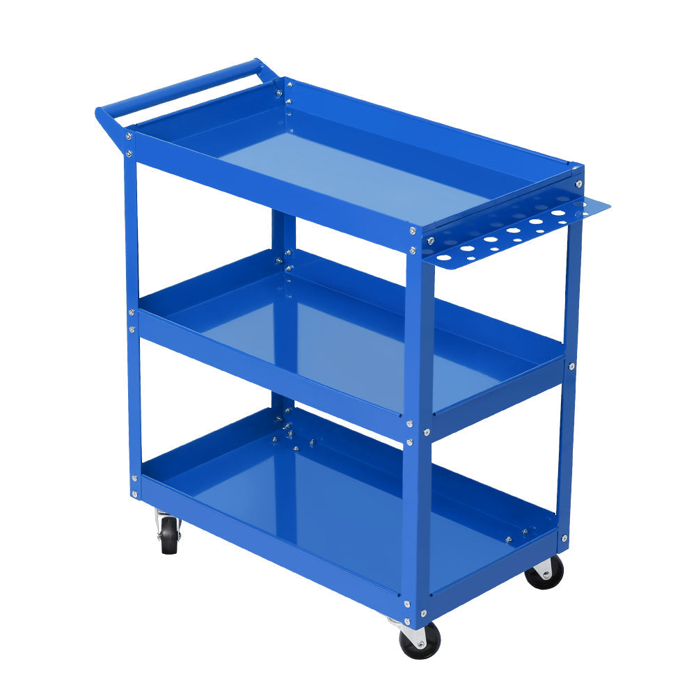 Tool Cart Trolley Mechanic Steel Storage Organizer 3 Tier - Blue