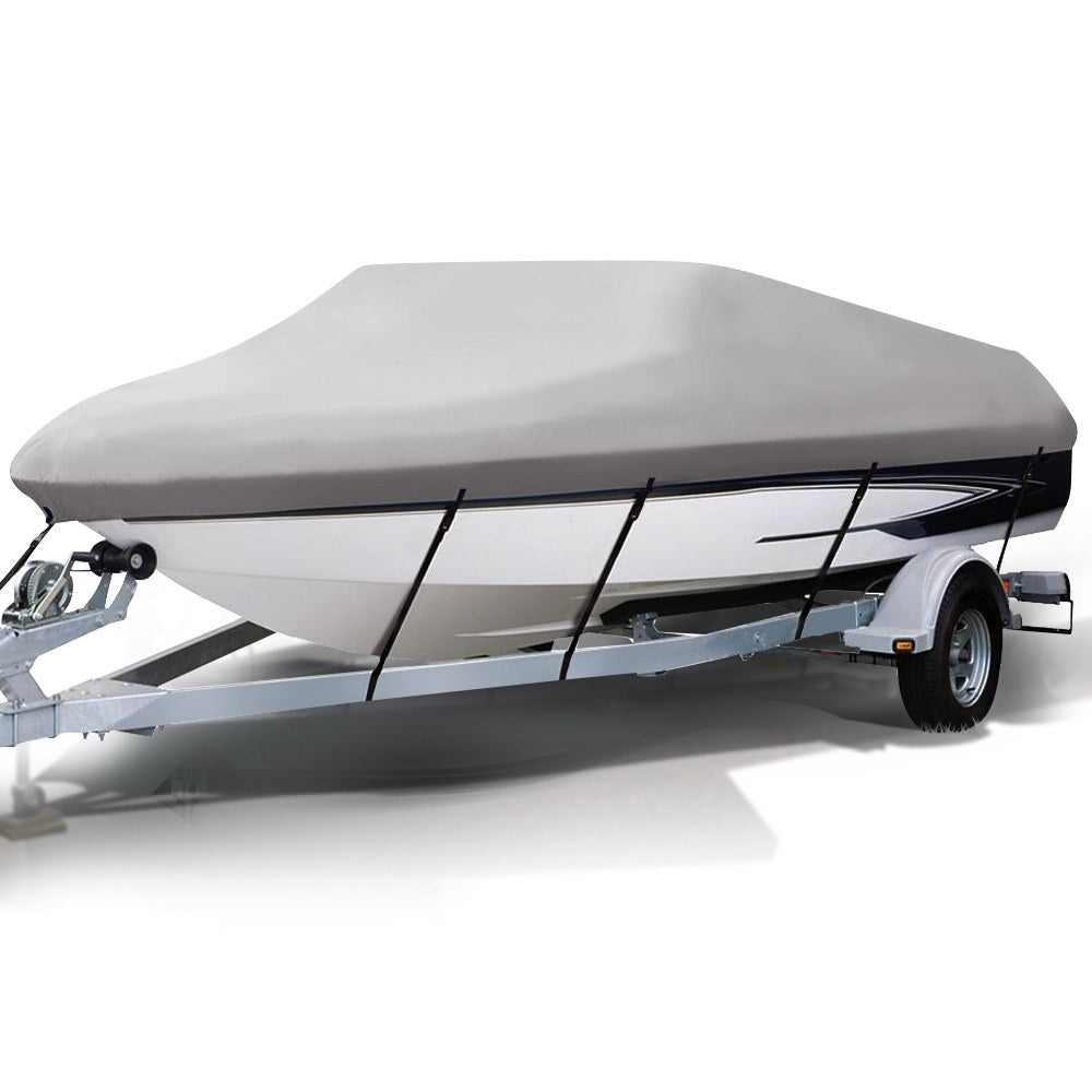 Adjustable Waterproof Boat Cover Grey - 14 - 16 Foot