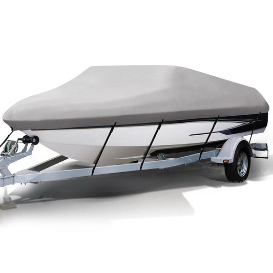 Adjustable Waterproof Boat Cover Grey - 14 - 16 Foot