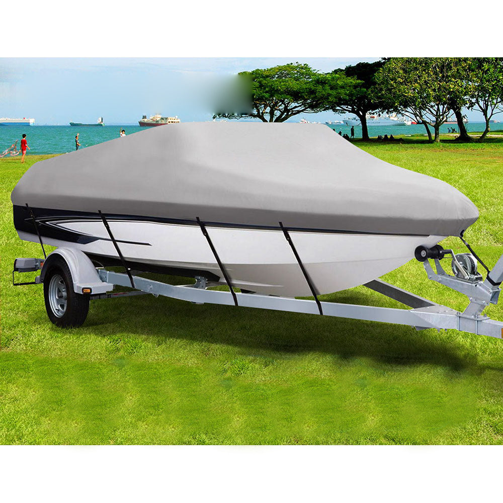 Adjustable Waterproof Boat Cover Grey - 14 - 16 Foot