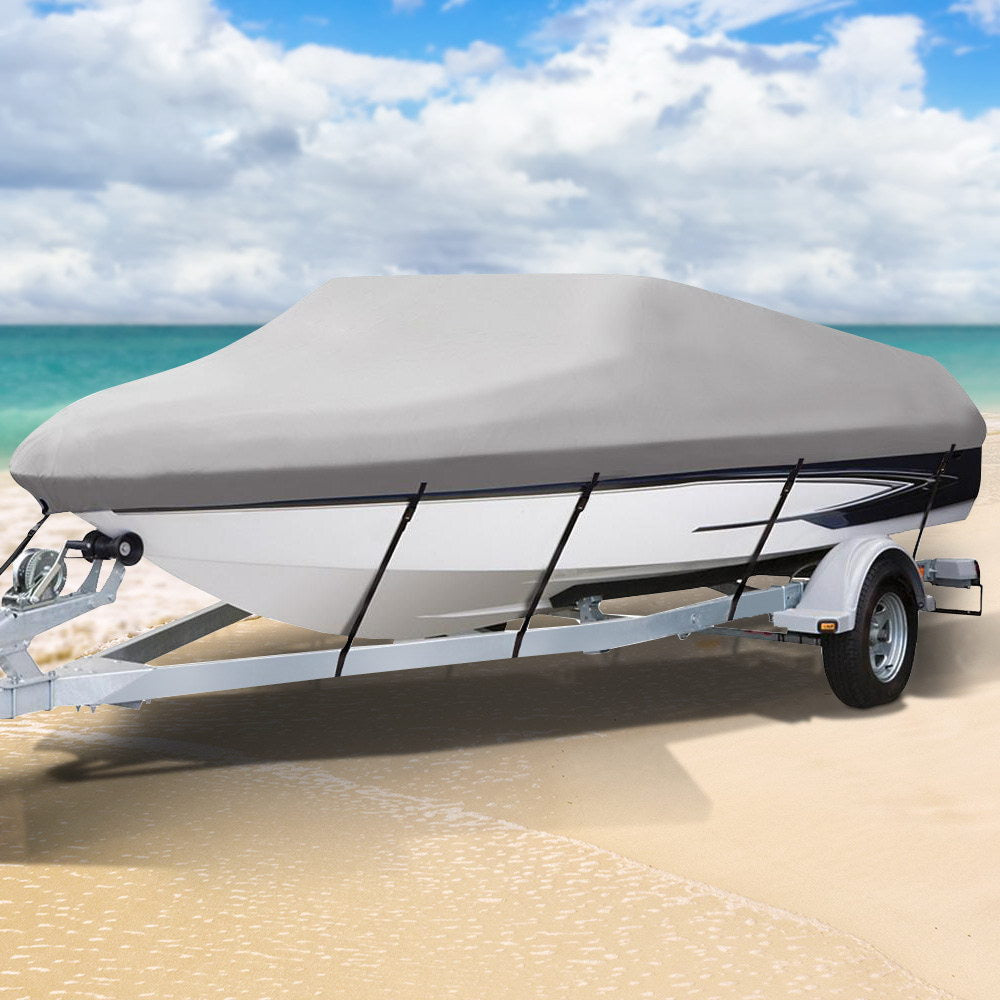 Adjustable Waterproof Boat Cover Grey - 14 - 16 Foot