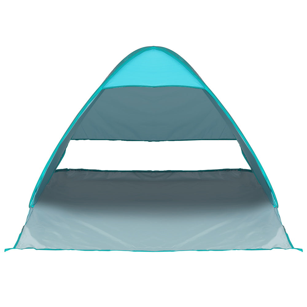 Pop Up Beach Tent Camping Hiking Shade Shelter Blue - Fits 3 Person