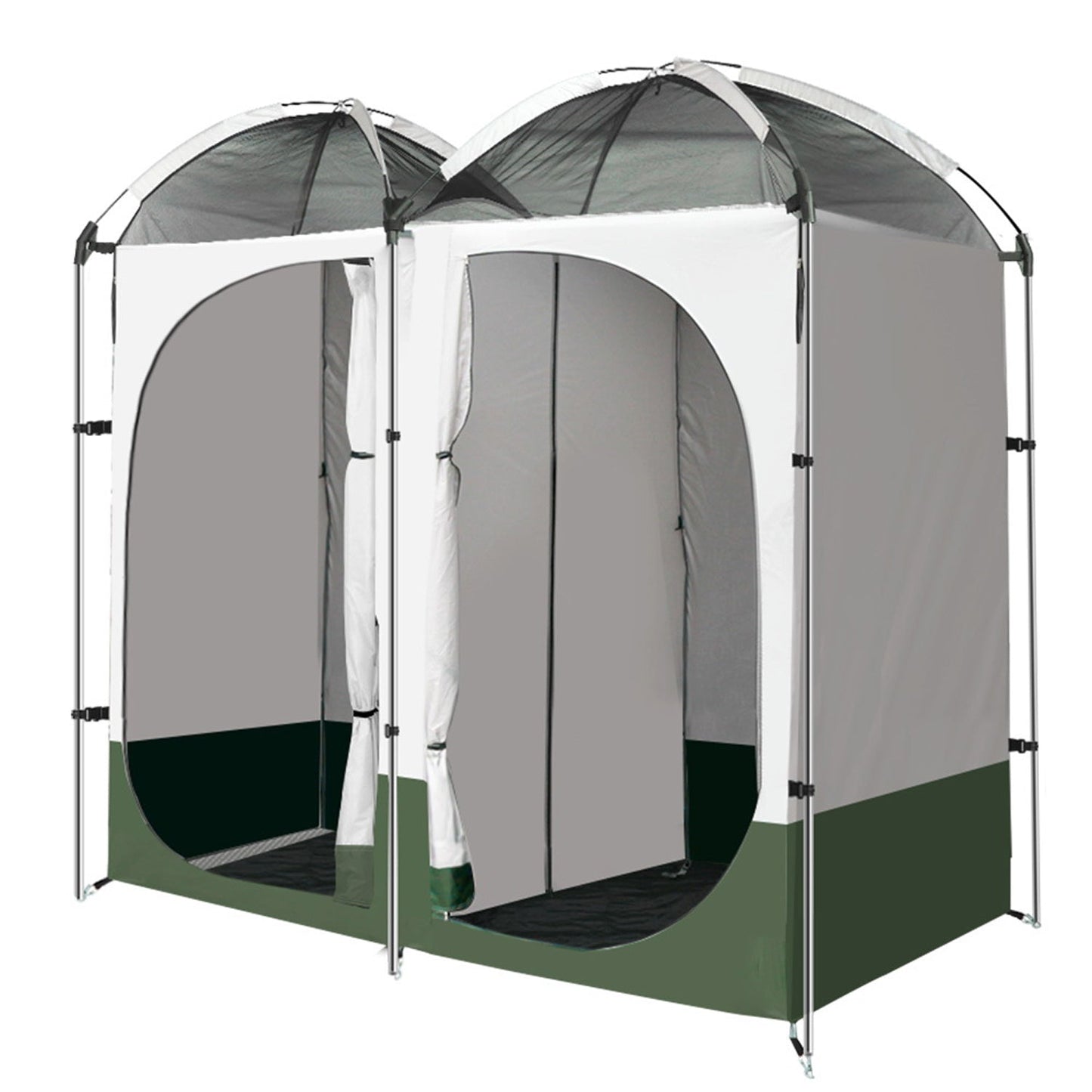 Portable Double Toilet Tent - Green