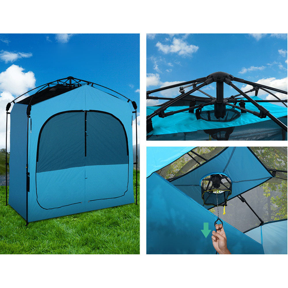 Pop up Camping Shower Portable Outdoor Tent - Blue