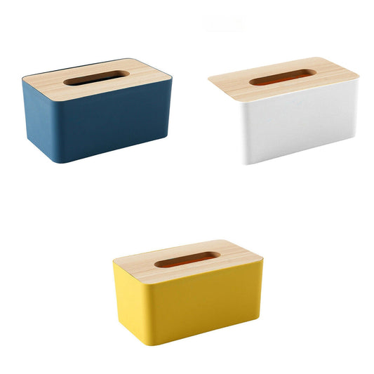 Wooden Tissue Box Cover Paper Napkin Storage Holder Dispenser