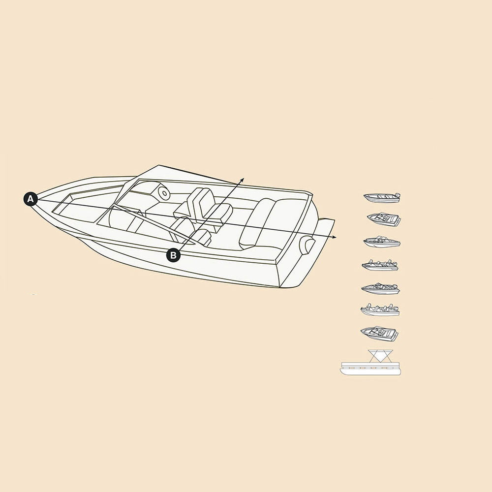 Adjustable Waterproof Boat Cover - 21 - 23 Foot