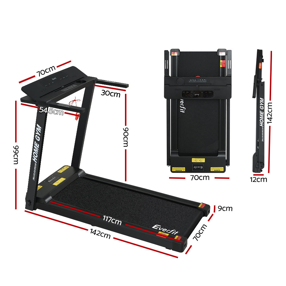 Treadmill Electric Fully Foldable Home Gym Exercise Fitness - Black