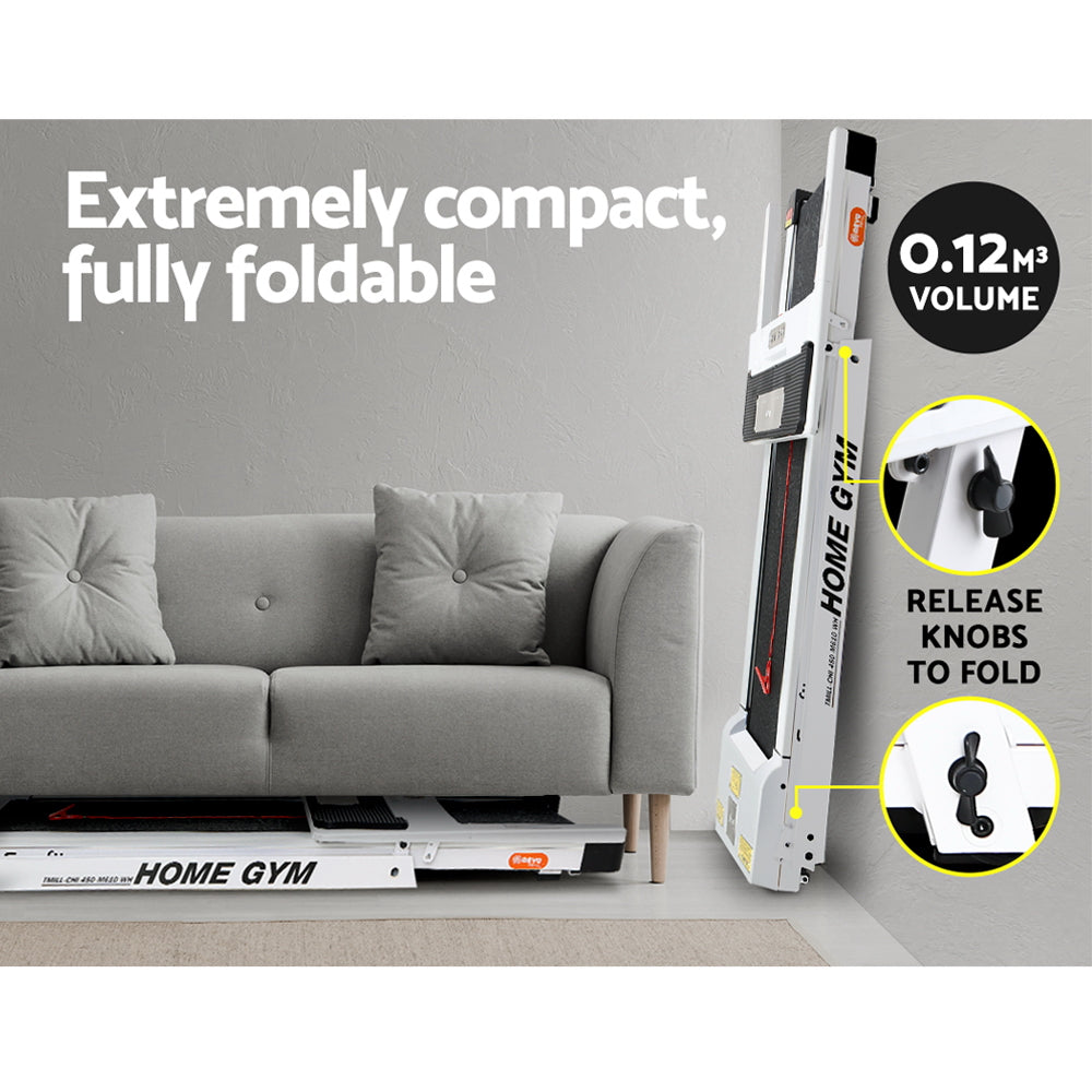 Treadmill Electric Fully Foldable Home Gym Exercise Fitness - White