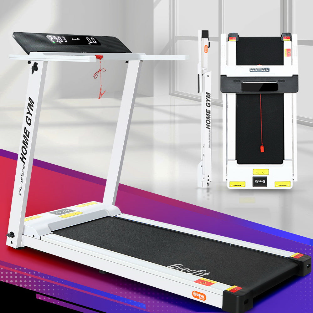 Treadmill Electric Fully Foldable Home Gym Exercise Fitness - White