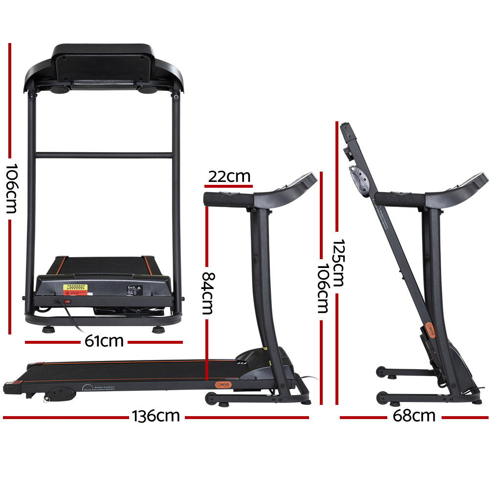 Electric Treadmill Incline Home Gym Exercise Machine Fitness - 110cm x 143cm