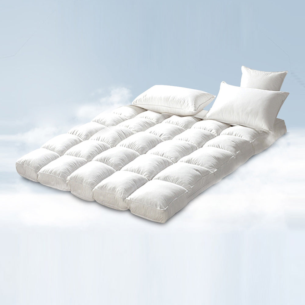 Bamboo Fibre Mattress Topper Protector - Double