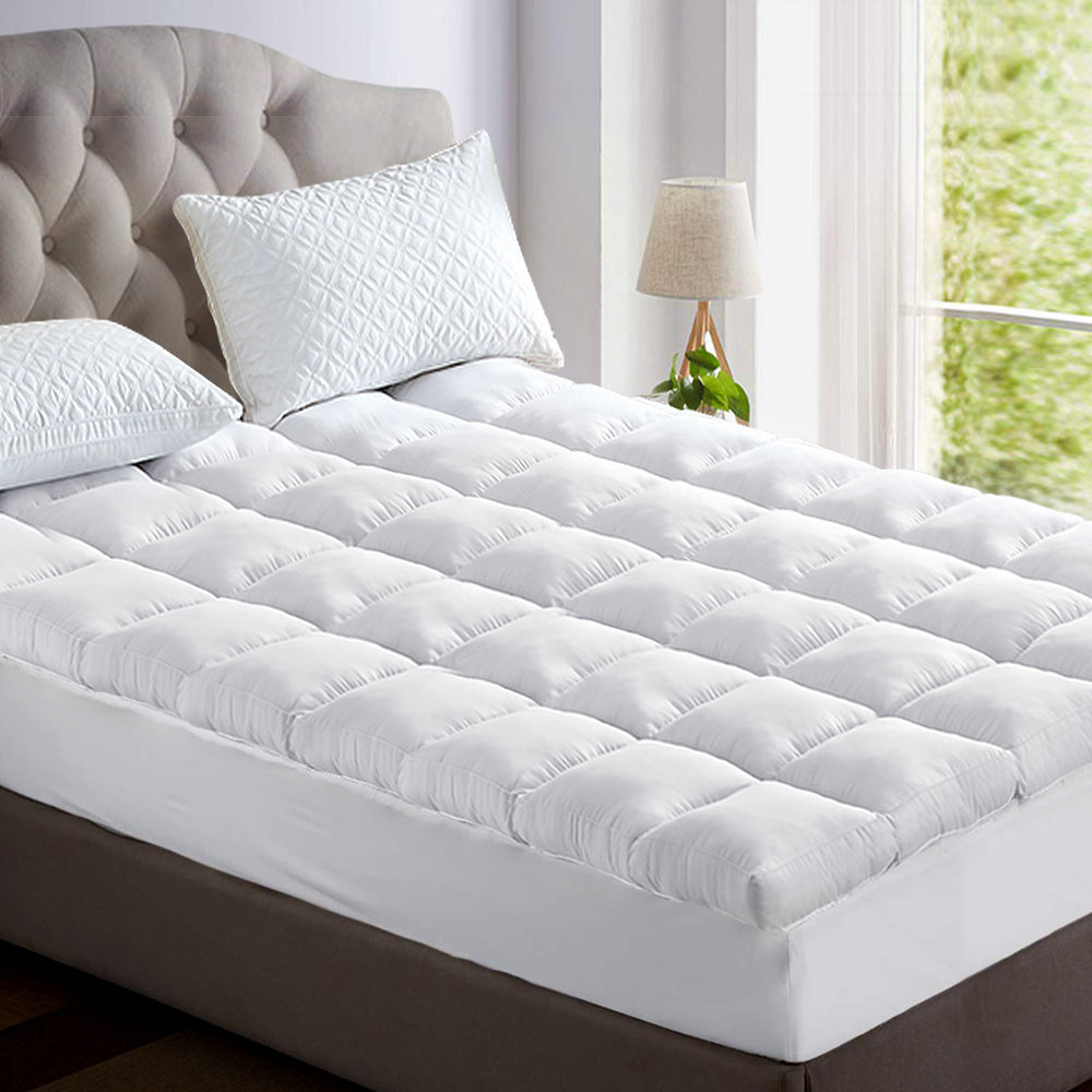 Bamboo Fibre Mattress Topper Protector - Double