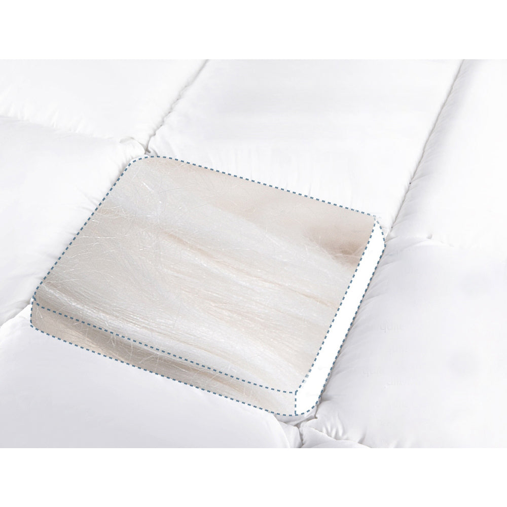 Bamboo Fibre Mattress Topper Protector - Single