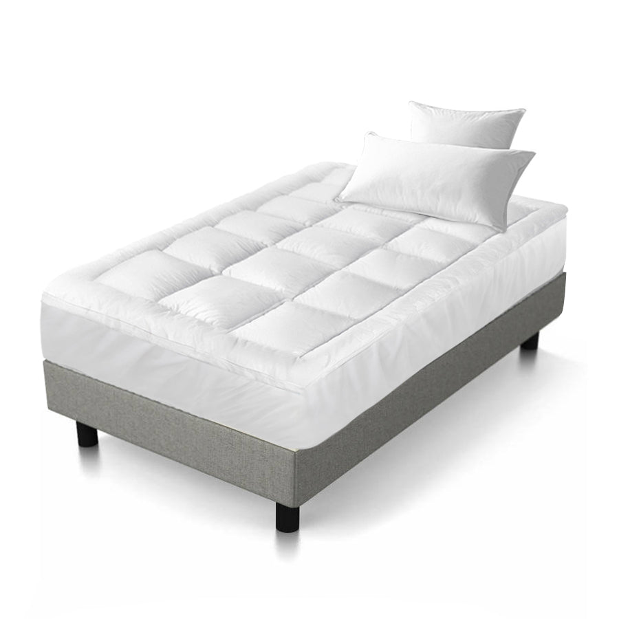 Bamboo Fibre Mattress Topper Protector - Single