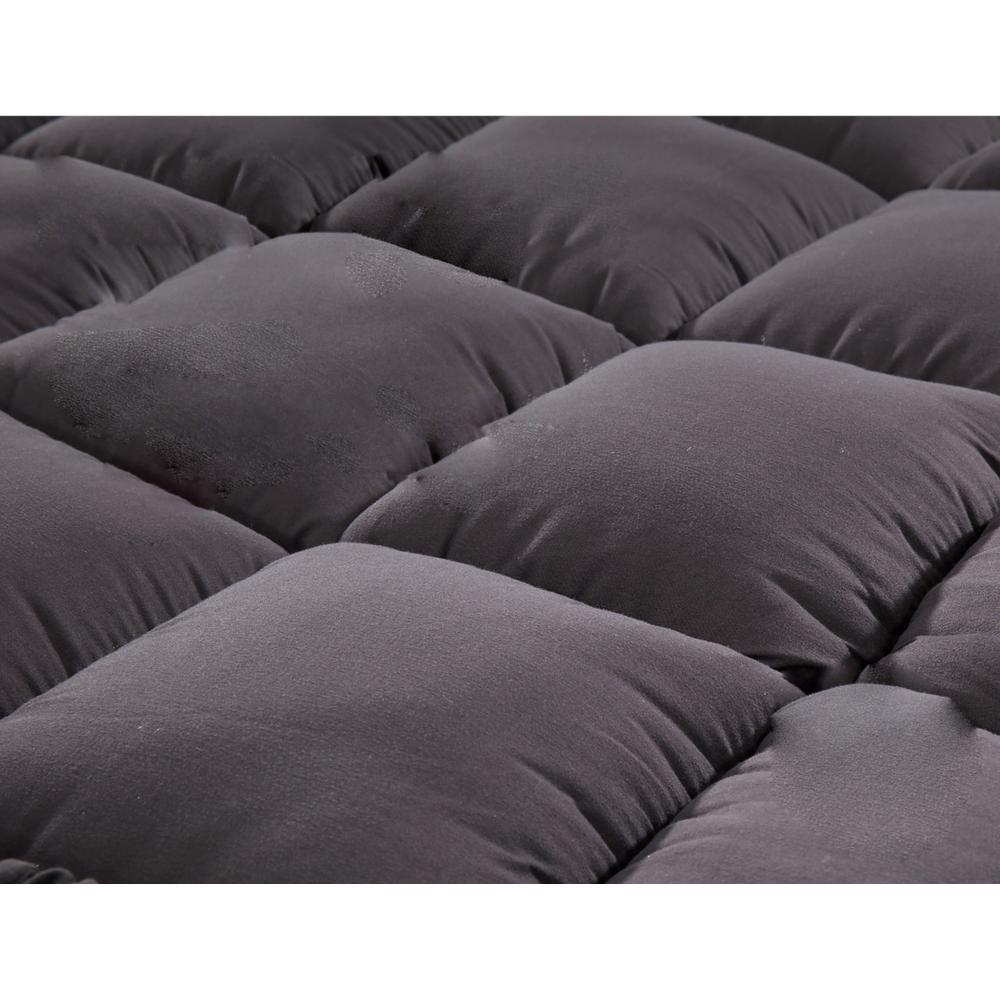 Bamboo Fibre Mattress Topper 1000GSM Charcoal - Single