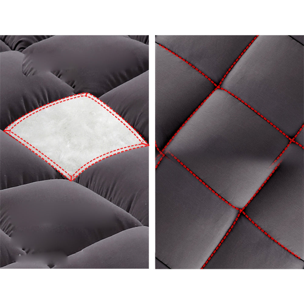 Bamboo Fibre Mattress Topper 1000GSM Charcoal - Double