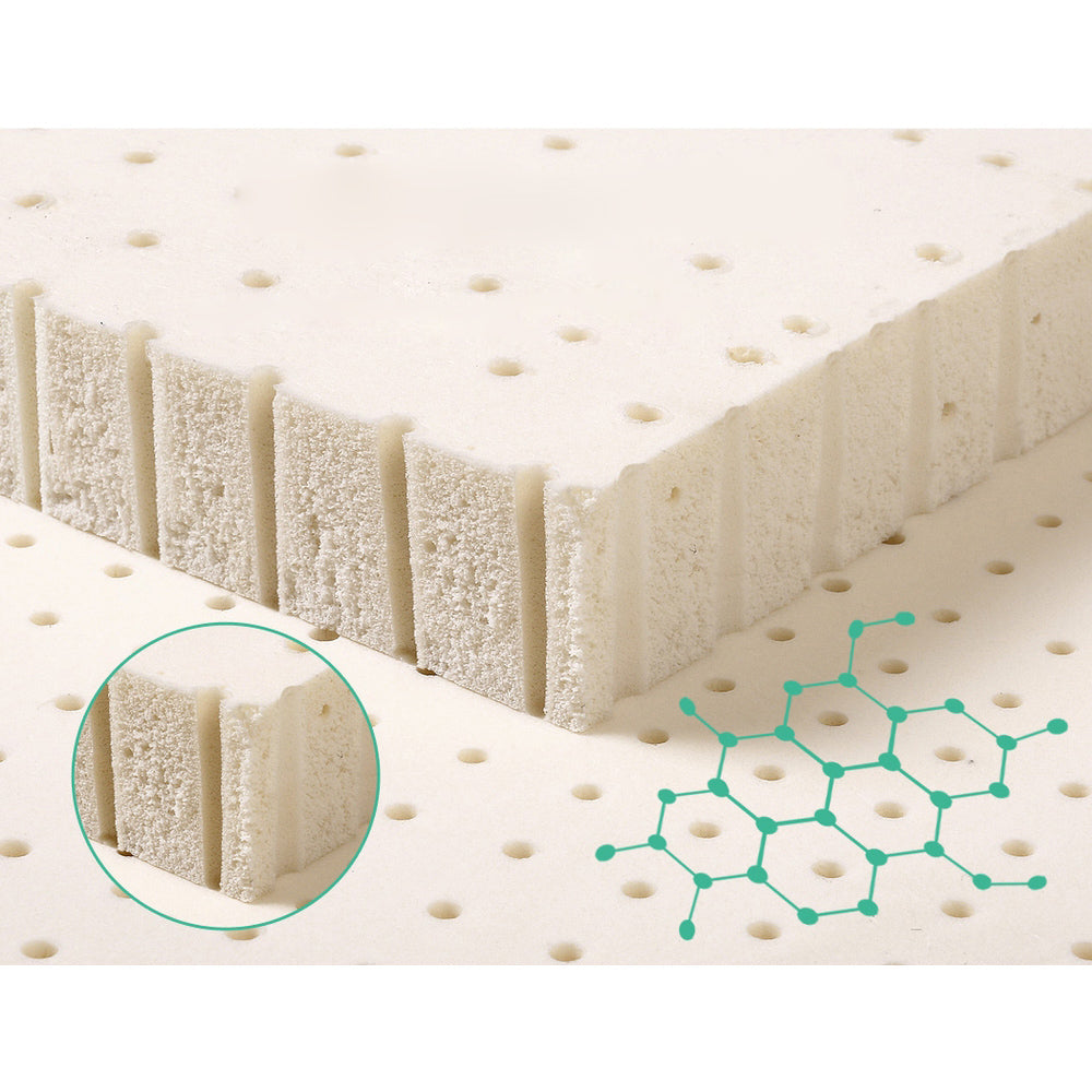7 Zone 5cm Comfort Natural Latex Mattress Topper - Double