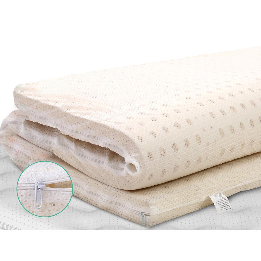 7 Zone 5cm Comfort Natural Latex Mattress Topper - Double