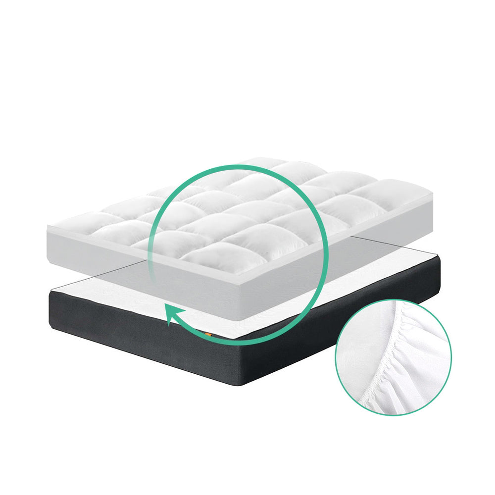 Bamboo Mattress Protector Topper Cover 1000GSM - Queen