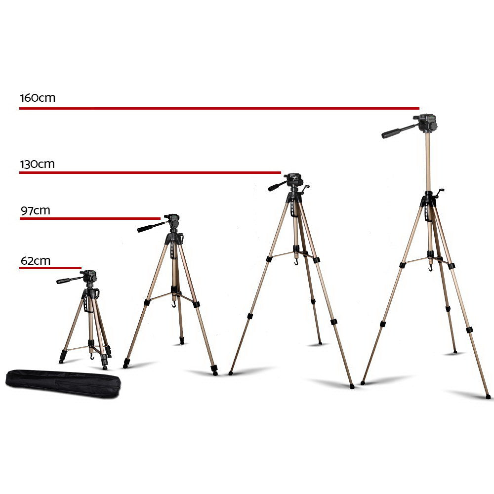 Dual Bubble Level Camera Tripod - 160cm