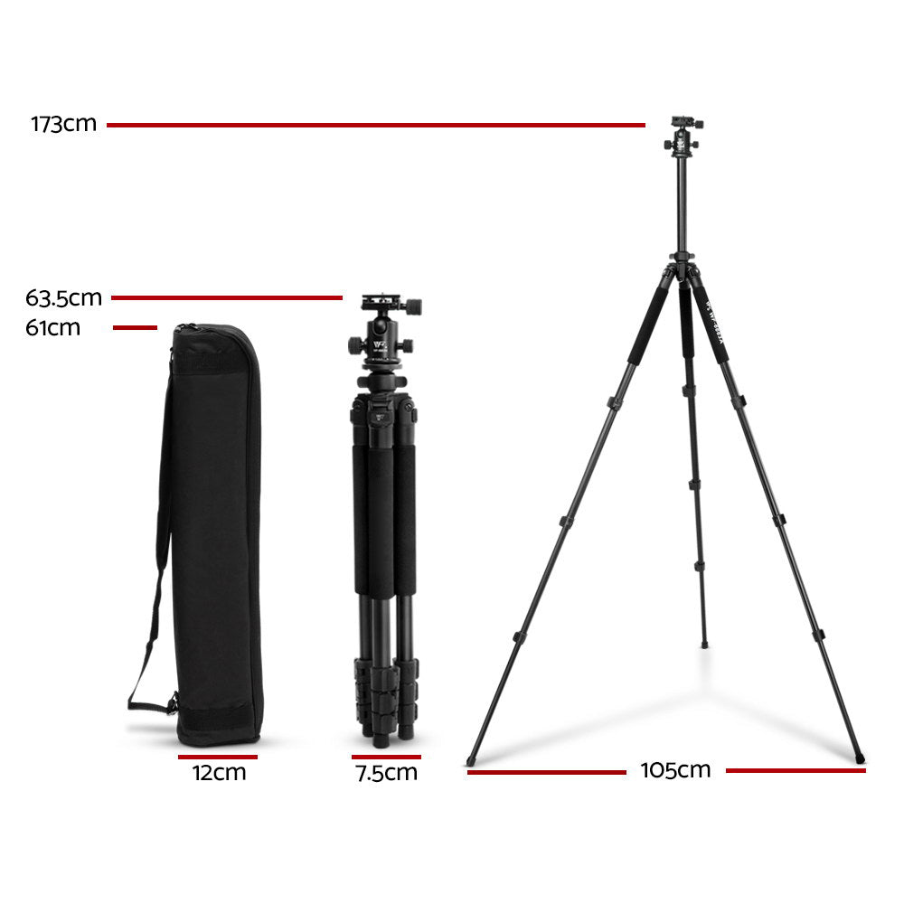 Professional Ball Head Tripod Digital Camera - 173cm