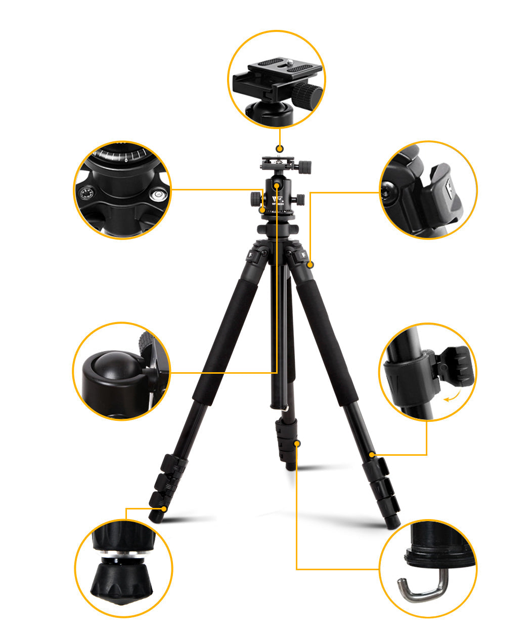 Professional Ball Head Tripod Digital Camera - 173cm