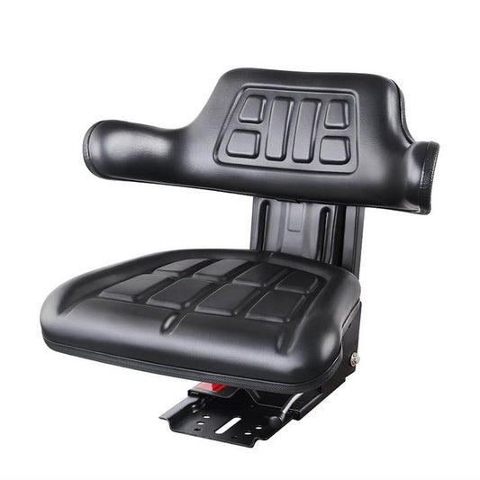 Truck Vehicle Car PU Leather Tractor Seat - Black