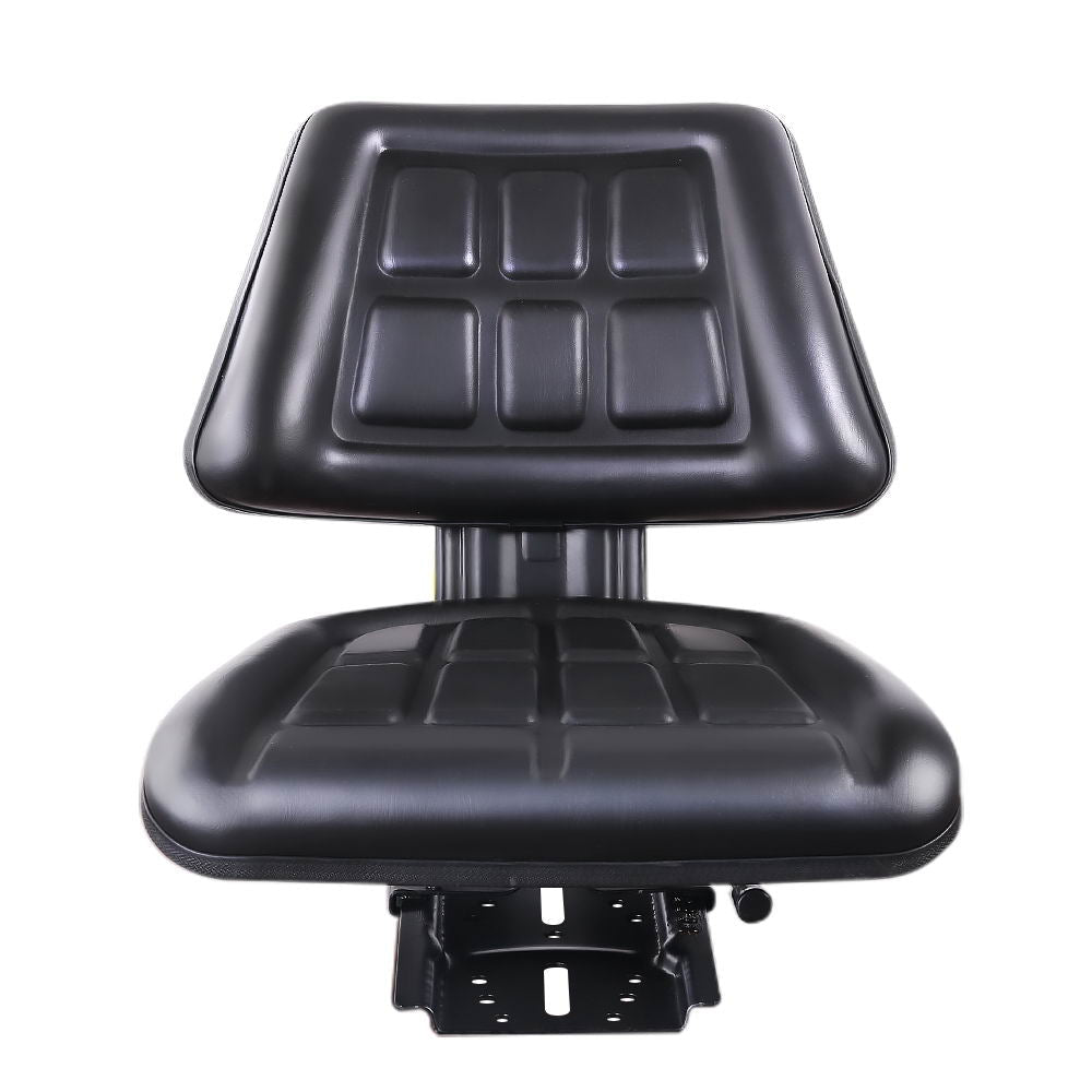 Truck Vehicle Car PU Leather Adjustable Tractor Seat - Black