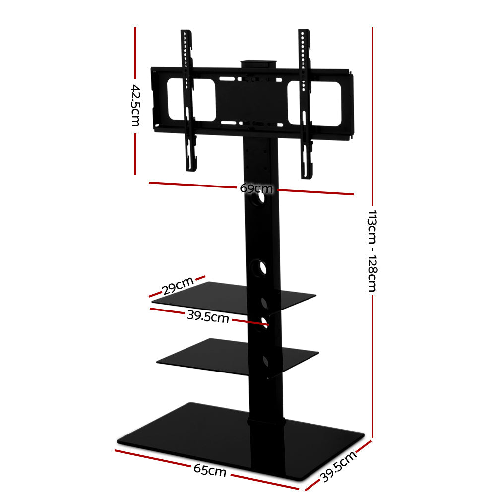 Floor TV Stand with Bracket 32 - 70 inch - Black