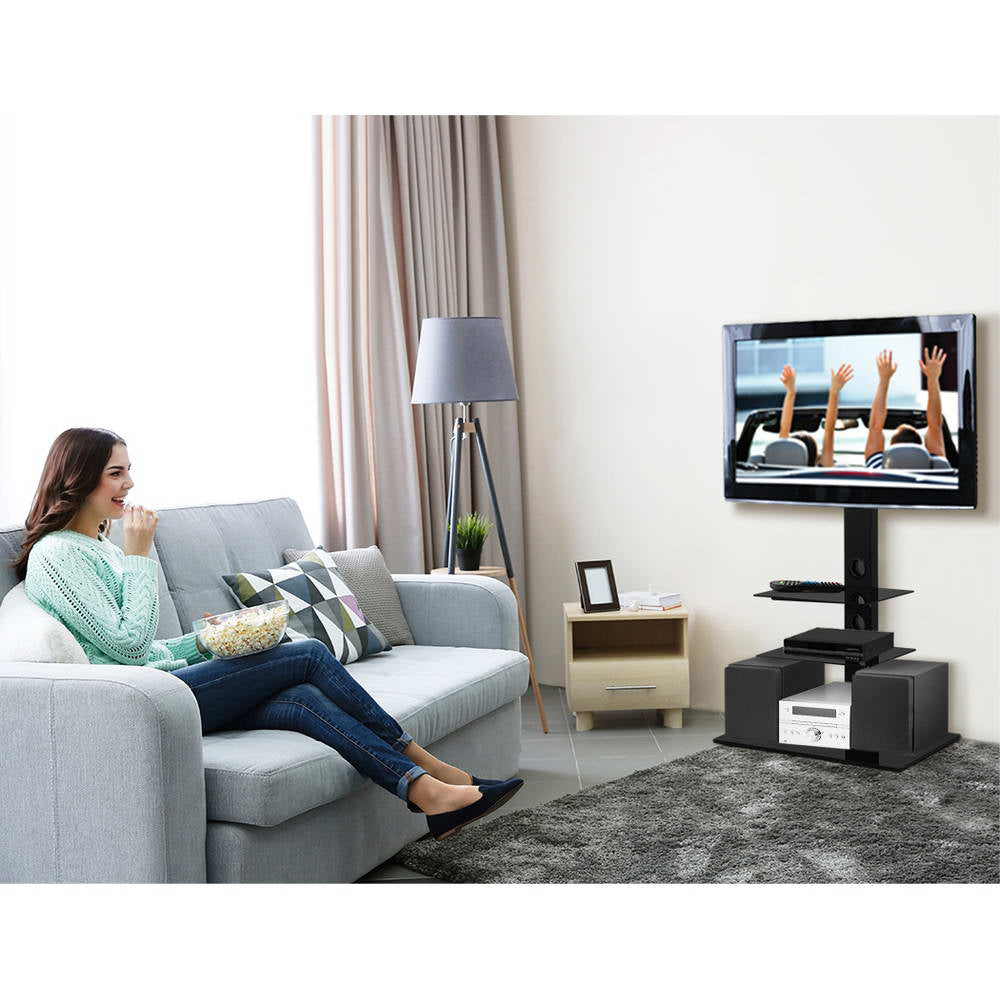 Floor TV Stand with Bracket 32 - 70 inch - Black