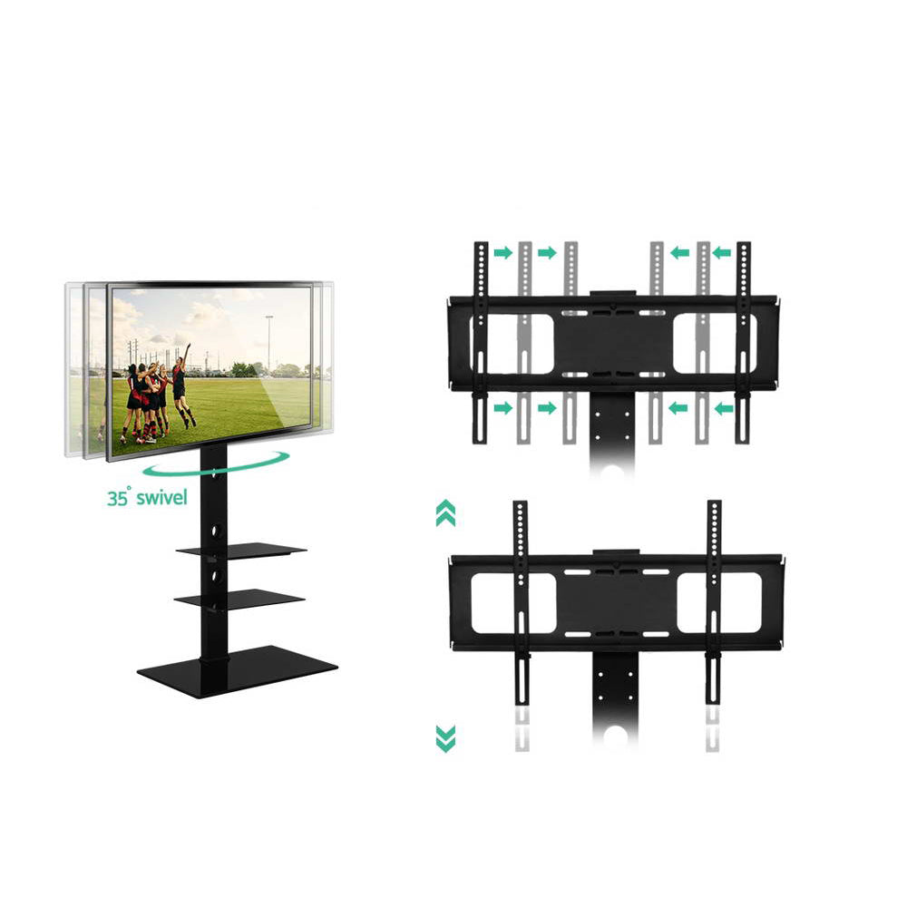 Floor TV Stand with Bracket 32 - 70 inch - Black