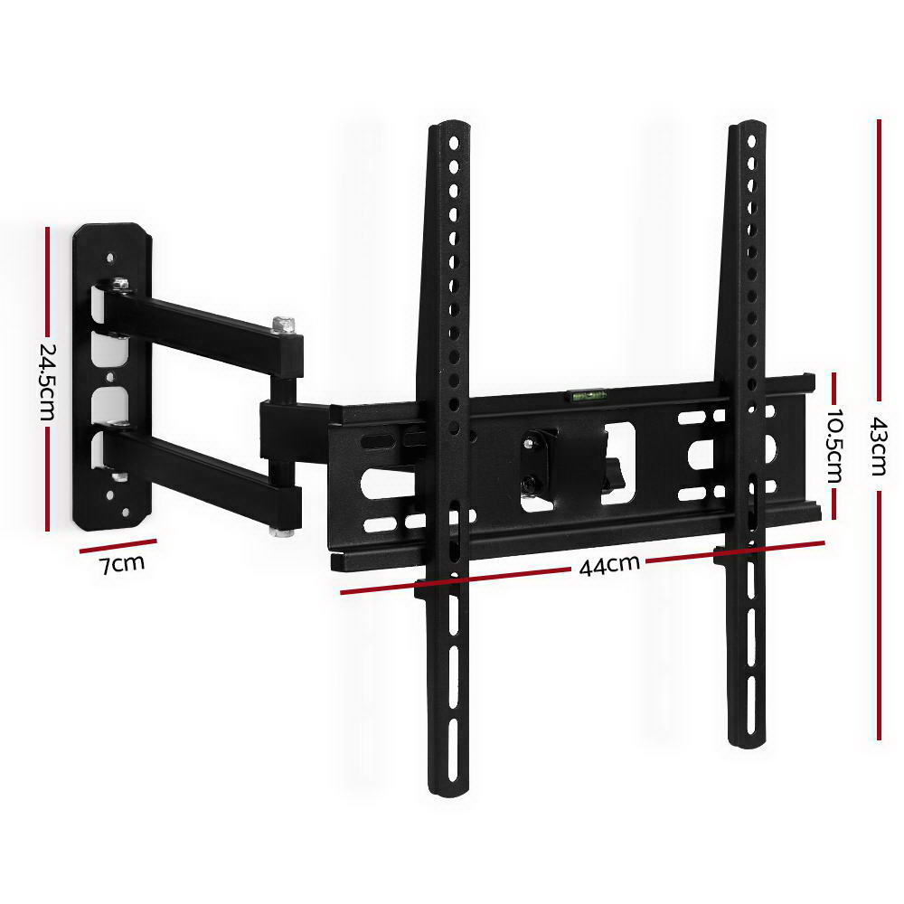 Slim TV Full Motion Wall Mount Bracket 23 - 55 inch - Black