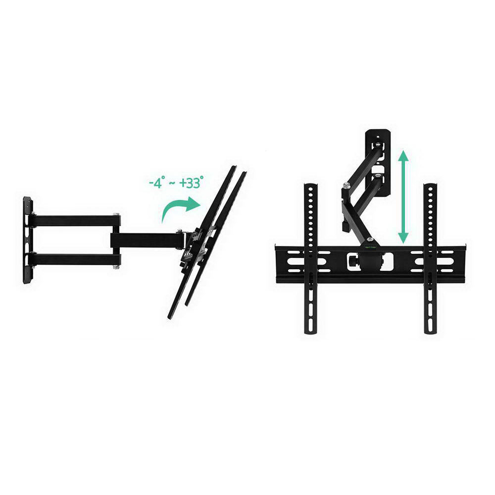 Slim TV Full Motion Wall Mount Bracket 23 - 55 inch - Black