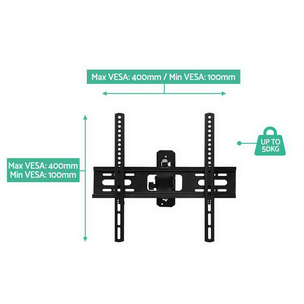 Slim TV Full Motion Wall Mount Bracket 23 - 55 inch - Black