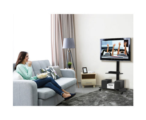 TV Floor Stand with Bracket Mount 32 to 70 inch - Black