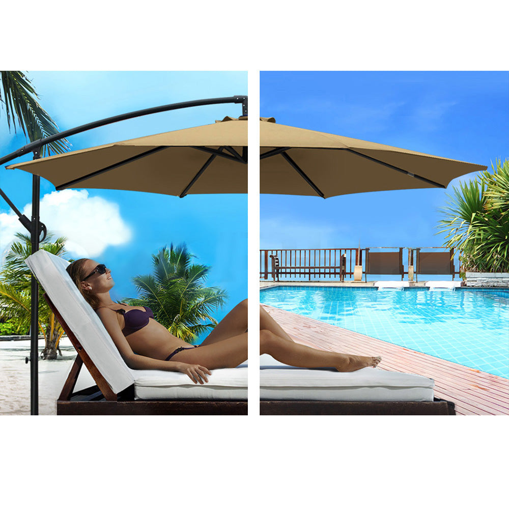 3M Cantilevered Outdoor Umbrella - Beige