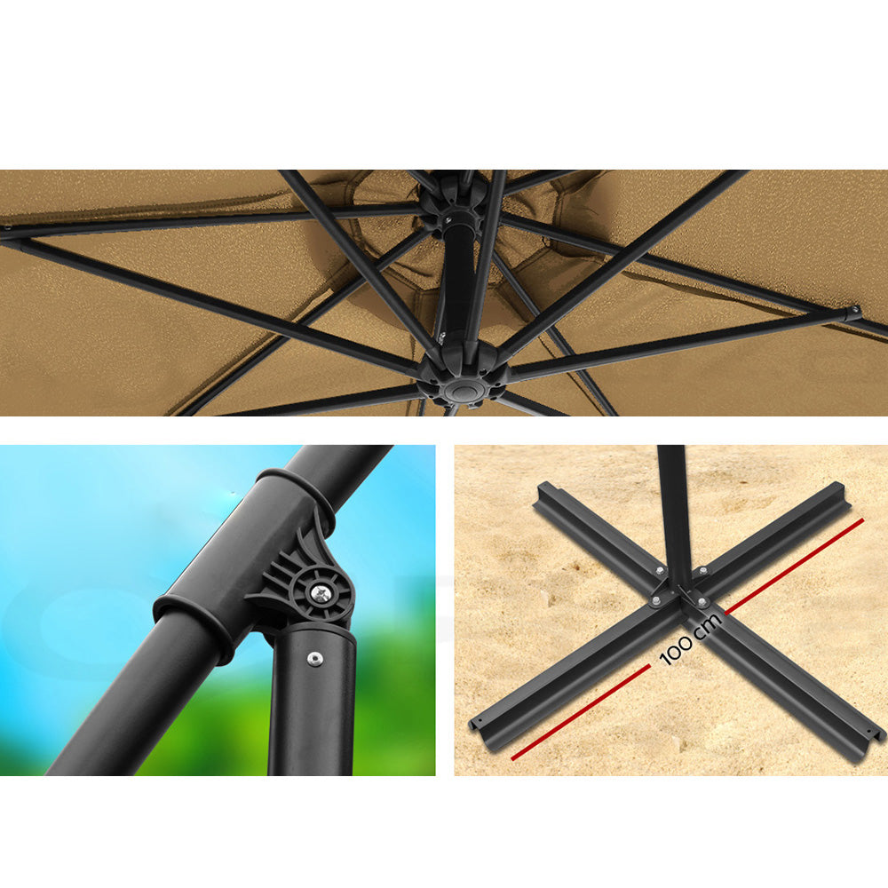 3M Cantilevered Outdoor Umbrella - Beige