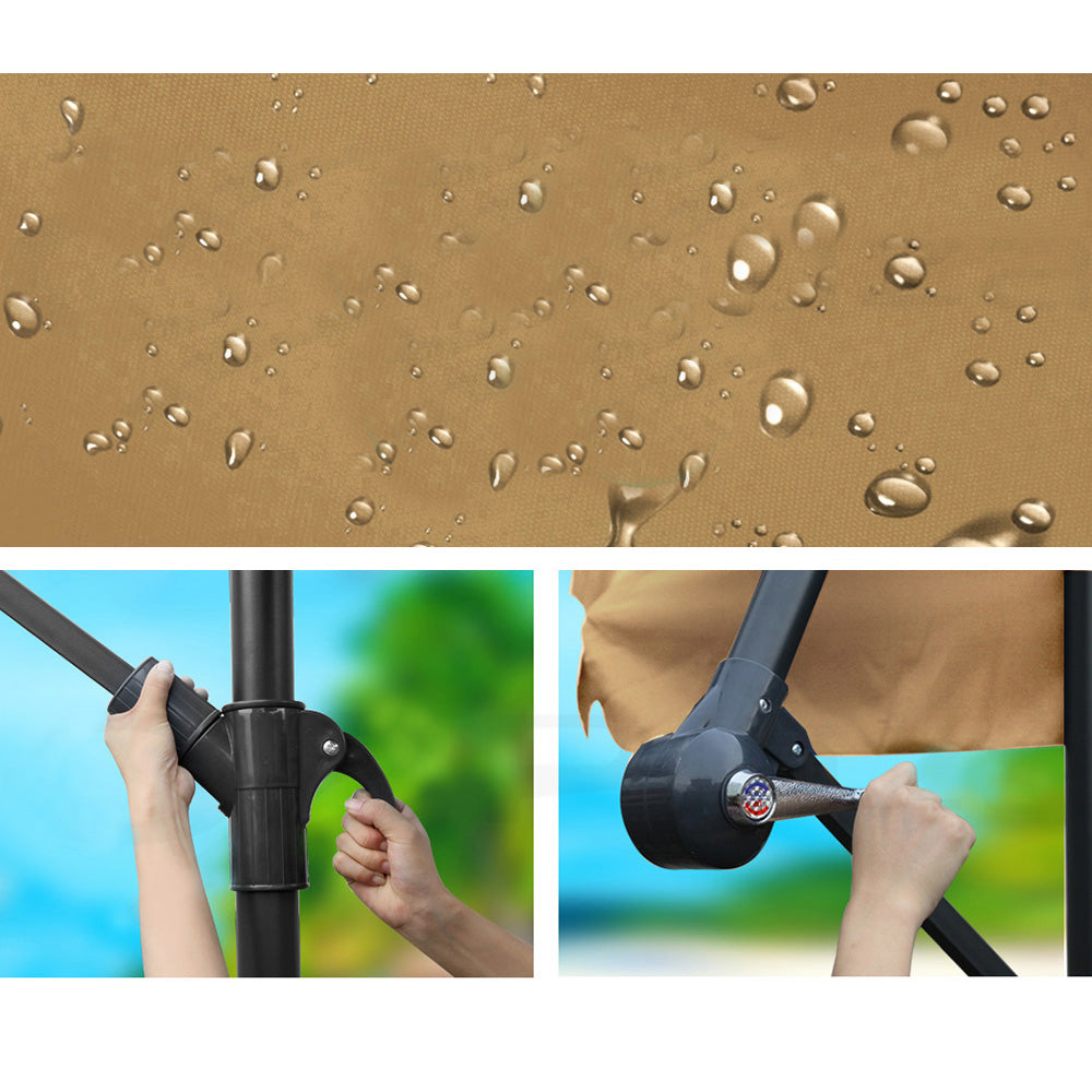 3M Cantilevered Outdoor Umbrella - Beige