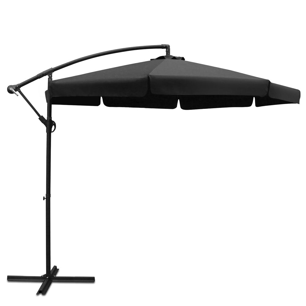 Outdoor Garden 3M Umbrella - Black