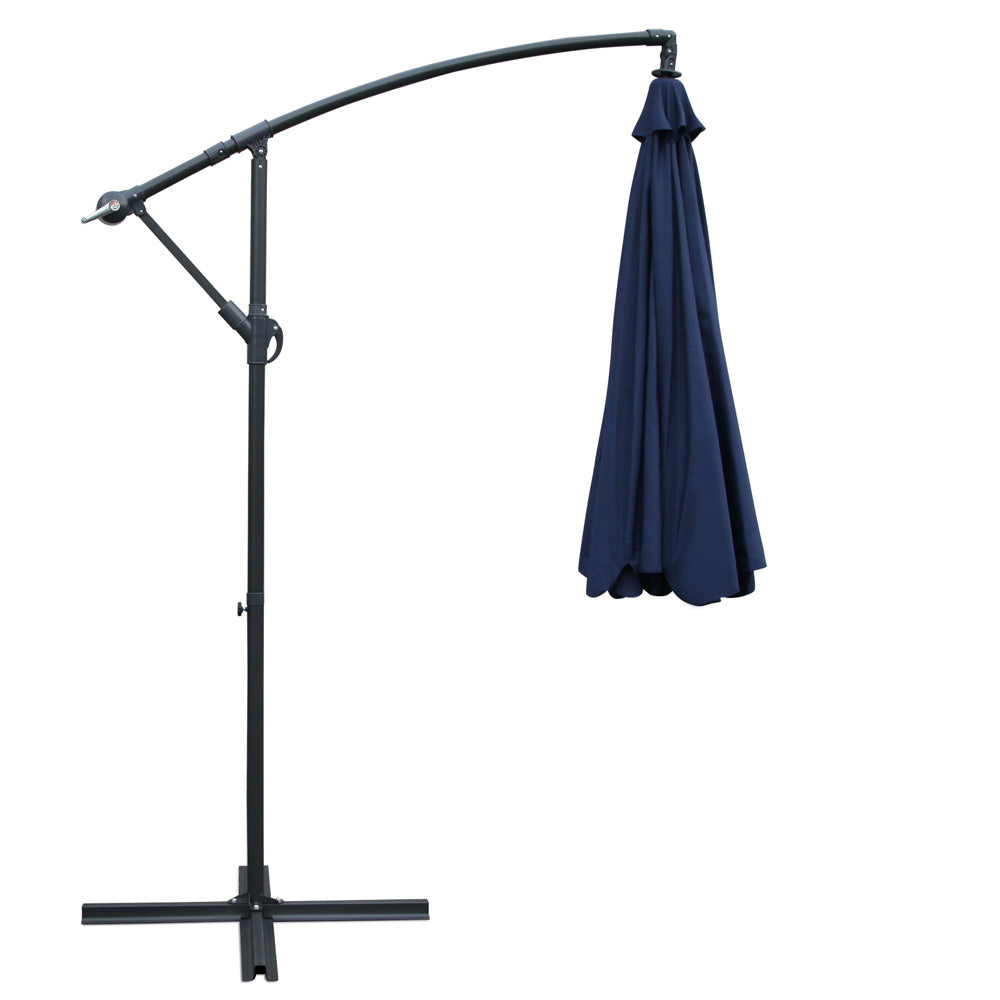 Cantilevered 3M Outdoor Garden Umbrella - Navy