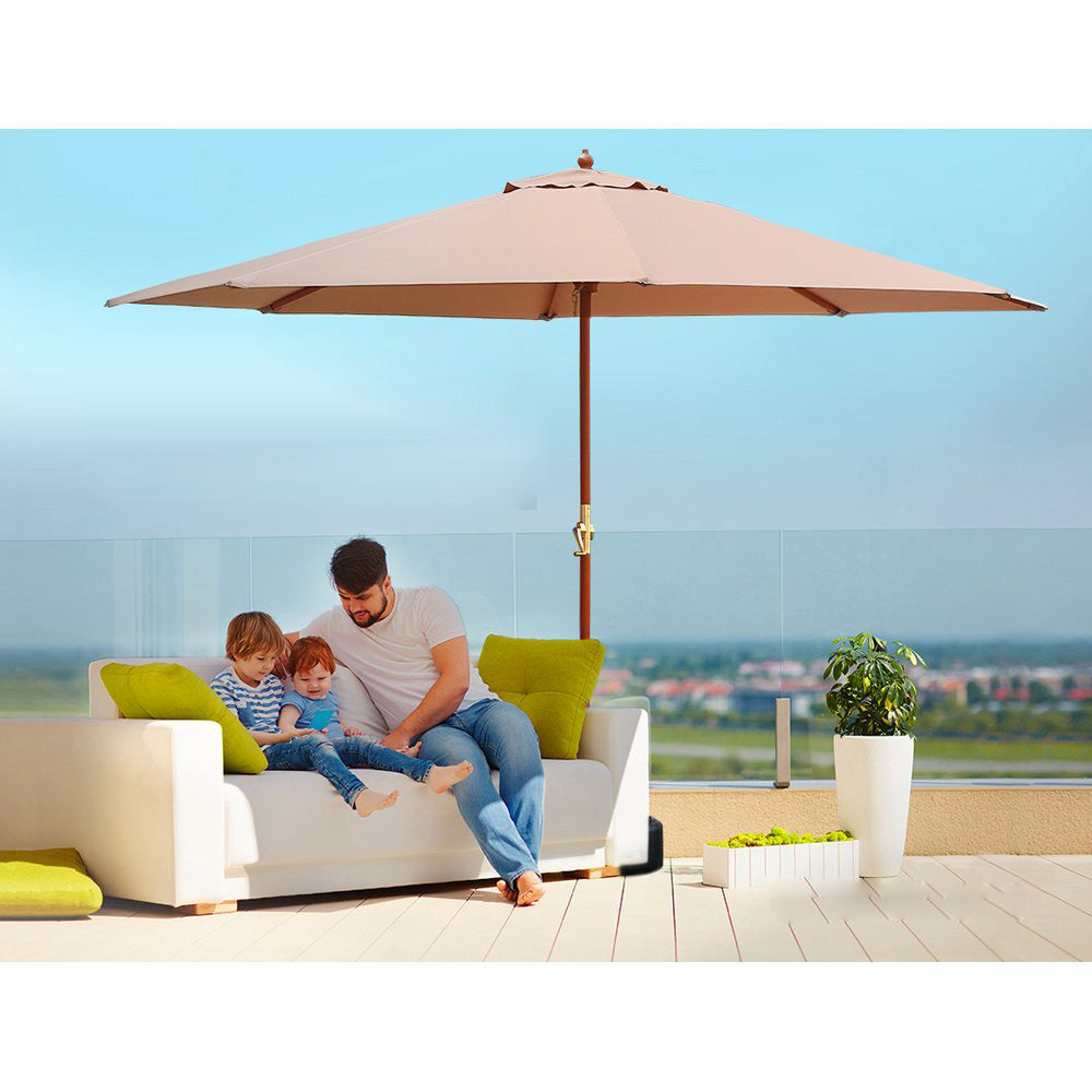 Cantilevered 3M Outdoor Garden Umbrella - Beige