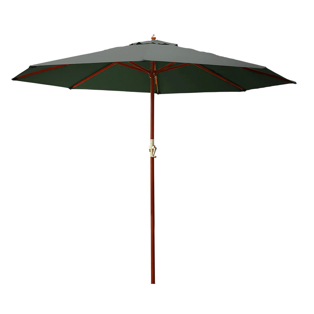 Beach Outdoor Umbrella Pole with Base Stand Charcoal - 3M